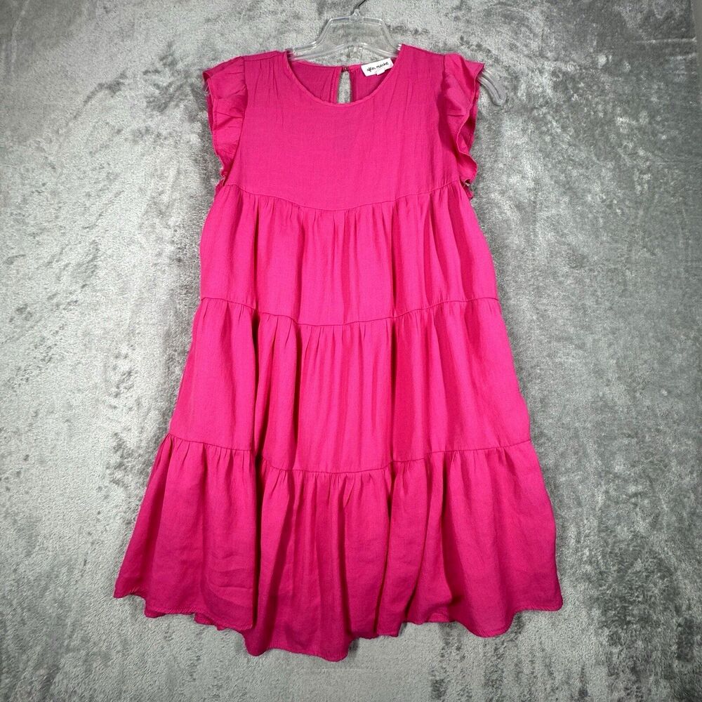 Pink Ruffled Mini Dress - Picture 2 of 8